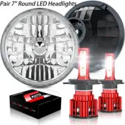 For 1986-1995 Suzuki Samurai SJ410 Pair 7inch LED Round Headlight Hi-Lo Beam (for: Suzuki)