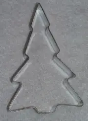 CHRISTMAS TREE SILVER METAL COOKIE CUTTER