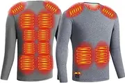 [IMYOGI] Cozy USB Electric Heated Underwears, 3 Heating Level USB Electric Thermal Baselayer Outdoor Sport Warm Long Johns