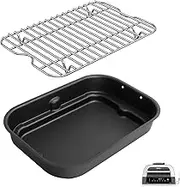 Outspark Grill Roast Rack and Cooking Pot for Ninja Foodi FG551/DG551 Smart XL Indoor Grill Accessories, Air Fryer Rack & Non-Stick Griddle Pan for Ninja Foodi DG651, Dishwasher Safe