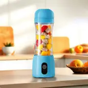 ANYMOB Mini Juicer Blue 2PC 380ml Portable USB Rechargeable Handheld Fruit Mixer