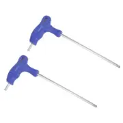 5mm Ball End Hex Key T-Handle Wrench Spanner, Metric CR-V Steel 2 Pcs
