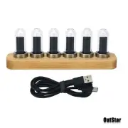 IPS RGB Music Spectrum Pseudo Glow Tube Rhythm Light Punk Alarm Clock D'ESIGN
