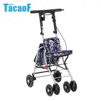 在飛比找momo購物網優惠-【TacaoF幸和】輕巧助步車-花樣海軍藍
