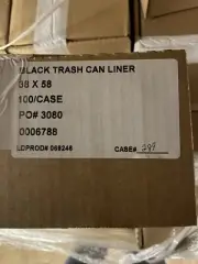 Black Trash Can Liners 38”x58” 100ct