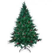 Himaly Unlit 6ft Artificial Christmas Tree, Premium Hinged Fir Christmas Tree...