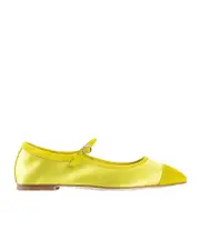 Square toe flats 36,39,40,41 Yellow