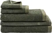 MyHouse Riley Bamboo Cotton Towel Collection - Moss - Bath Sheet