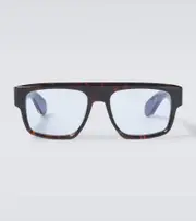 [Jacques Marie Mage] Jacques Marie Mage x George Cortina Ritz square sunglasses One Size brown
