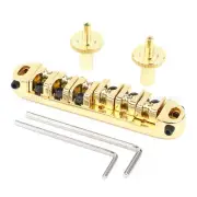 GOLD BRASS ROLLER SADDLE TUNE-O-MATIC BRIDGE FOR LP GUITAR