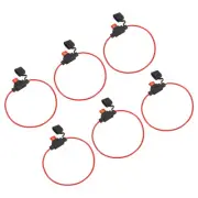 6 Pcs Inline Fuse Holder DC 32V 18 AWG Waterproof Blade Fuse Holder w 10A Fuse
