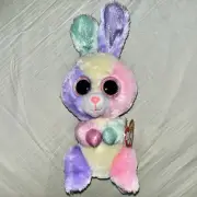 Ty Beanie Boos Bloom The Easter Bunny Rabbit Pastel Pink Purple Green Yellow
