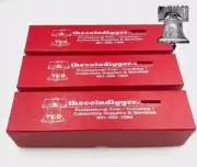 3 Coin Storage Box Red 9x2x2 Holder SINGLE ROW for 2x2 Flip Snap Capsule Case