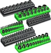 Magnetic Socket Organizer Set W/ 1/4, 3/8, 1/2 Drive Trays - Toolbox