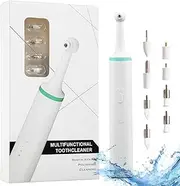 LINKYCARE Electric Tooth Polisher, Household Electric Dental Calculus Remover with 8 Replacement Heads & 3 Adjustable Modes, Plaque Remover for Teeth, Teeth Cleaner Tools