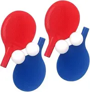 Pack Boy Girl's Table Tennis Rackets Plastic Set Balls Red Blue Great for Kindergarten and Parent-boy Girl Activities