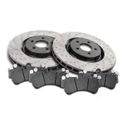 Protex Front Brake Rotors + Ultra Plus Pads for Infiniti Q30 H15 2.0L 2016-2020