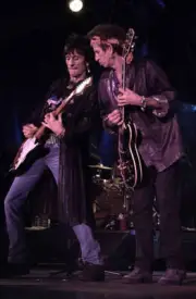 Ron Wood and Keith Richards of The Rolling Stones during The Rolli- Old Photo 3