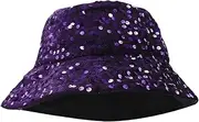 [RARITYUS] Sparkly Sequins Bucket Hats for Women Girls Warm Winter Hats Fleece Lined Cold Weather Hats