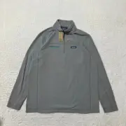 Patagonia Sweater Men Extra Large Gray Micro D Half Zip Pullover Fleece Hiking