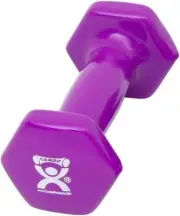 CanDo Vinyl-coated iron dumbbell,violet, 2 lb, 1 each