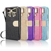 Samsung Galaxy S21 Plus Case, Strong Foldable Stand Compartments Sparkle Diamond