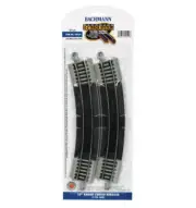 Bachmann EZ-Track ~ 18" Radius Curved Rerailer ~ HO Scale ~ 2 Pieces ~ 44529