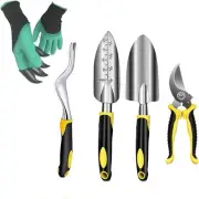 5PCS Garden Tool Set,Heavy Duty Gardening Kit Includes Garden Pruning