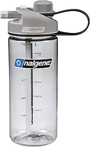 Nalgene Sustain Tritan BPA-Free MultiDrink Water Bottle Made with Material Derived from 50% Plastic Waste, 20 OZ, Clear