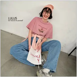 LULUS【A01220010】E覆盆子蛋糕圓領短袖上衣T恤２色220303