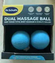 Dr Scholl’s Dual Massage Ball - Deep Tissue Roller - Blue