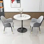 Office Reception Round Table and Chair Set,Negotiation Table,Reception Table and Chair Combination, Small Conference Table, Round Coffee Table and Chair Set,Dining Table with Chairs (Color : B2, Siz