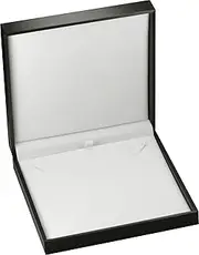 The Jewellery Pak Black Color Big Necklace Chain Gift Box Luxury Soft Touch PU Leather Material Necklace Storage Box Size 6.42"(W)*6.42〞(D)*1.57〞(H)