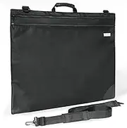 Arteza Art Portfolio Case, 20 x 26 inches, Black, Large Soft Art Storage Folder for Artwork Organization