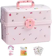 [AYUMN] Hair Accessories Storage, Hairpin Cute Jewelry Box, Hairband Hair Ties Clips Organizers, 3 Levels Hair Pin Organiser with 2 Pull-Out Drawers, Lightweight Waterproof for Dormitories Bedrooms
