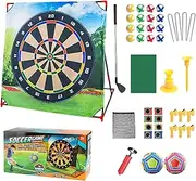 Acunny Golf Game Kit Golf Target Set Four in One Golf Target Set with Removable Racket Educational Toy for Outdoor, Party Fun, Salon Exercise, Preschool Learning
