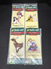 Lot of 4 Vintage Yard Art Do-It Yourself Patterns Christmas Reindeer Nativity