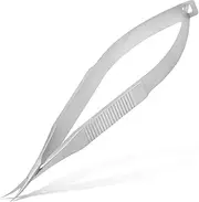 Cuticle Scissors, Cuticle Cutter Professional Curved Nail Scissors, Cuticle Remover Eyebrow Scissors, Precise Pointed Tip Grooming kit for Eyebrow Eyelash Finger Toe Nail Care and Dry Skin