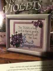 Vivacious Violets Counted Crosstitch Pattern Flower Floral