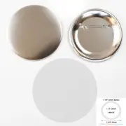 1-1/4" 32mm 100pcs Pin Badge Button Parts Supplies for Pro Maker Metal Bottom