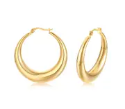 Stainless Steel Light Circle Hoop Earrings