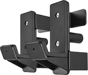 AINAFIX J Hooks for 2" x 2" Power Rack with 1" or 5/8" Hole, Rubber Pad J-Hook for Power Cage, Bottom Reinforced Steel J Cups for Squat Rack, Heavy Duty Barbell Holder, Black