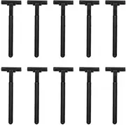 SUIOPPYUW 10Pcs Men's Razors Single-use Shavers Double-Edge Anti-skidding Safety Shaver Plastic Handle Shaving Grooming Tool for Travel