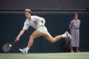 Swedish tennis player Stefan Edberg competing to reach the semifin- Old Photo