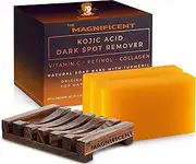 Product image The Magnificent Kojic Acid Dark Spot Remover Soap Bars Original Complex, Vit E (2Pack+Holder)