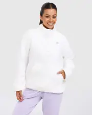 Women's Violet Fleece Pullover - COCONUT - COCONUT