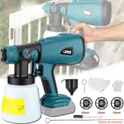 For Makita 18V Battery Cordless Paint Sprayer Electric High Pressure Spray Gun