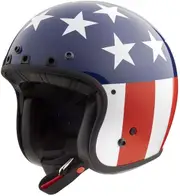 Simpson Chopper USA, open face helmet , color: White/Blue/Red , size: XXL
