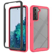 MCC Shockproof Bumper Case Samsung Galaxy S22+ Plus 5G Clear Back Cover [Magenta]