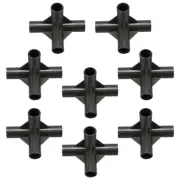 Simplify Your For DIY Projects with 8PCS Reliable Black PVC Connectors